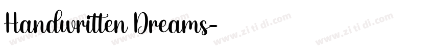 Handwritten Dreams字体转换